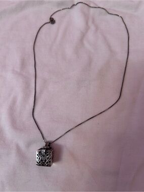 Silver Filigree Cube Prayer Box Necklace - Elegant Women’s Jewelry